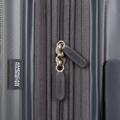 American Tourister Multiply Double Expansion Hardside Carry On Spinner Suitcase - Graphite: ABS Shell, 4 Wheels