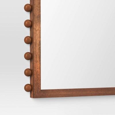 25"x65" Carved Beaded Floor Mirror - Threshold (LOCAL PICKUP ONLY)