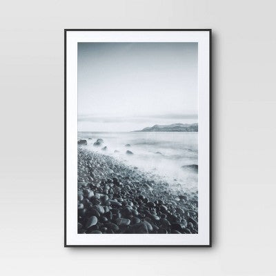 27.5"x39.5" Matted to 24"x36" Elevated Aluminum Poster Frame Black - Threshold: Modern Wall-Mounted Picture Display (LOCAL PICKUP ONLY)