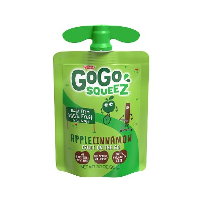 GoGo SqueeZ No Sugar Added Applesauce and Fruit Puree Apple Cinnamon - 38.4oz/12ct