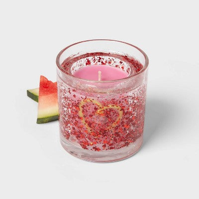 2.5oz LED Gel Light Up Heart Candle Sugared Watermelon - Room Essentials