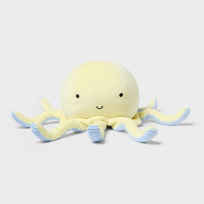 Jellyfish Weighted Plush Kids' Throw Pillow Yellow - Pillowfort