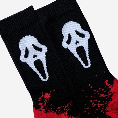 Men's Ghostface Athletic Crew Socks - Black 6-12