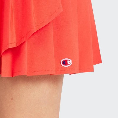 Champion Girls' Pleated Skort - Red M