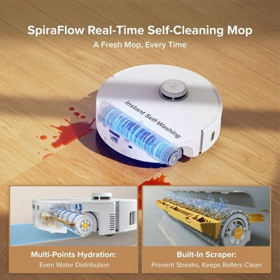 Roborock Qrevo Curv 2 Flow Robot Vacuum and Mop with Real Time Self Cleaning Roller Mop and 20000Pa (LOCAL PICKUP ONLY)