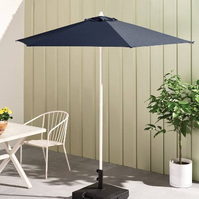 7.5' Round Outdoor Patio Umbrella Blue Lightning - Tempera (LOCAL PICKUP ONLY)