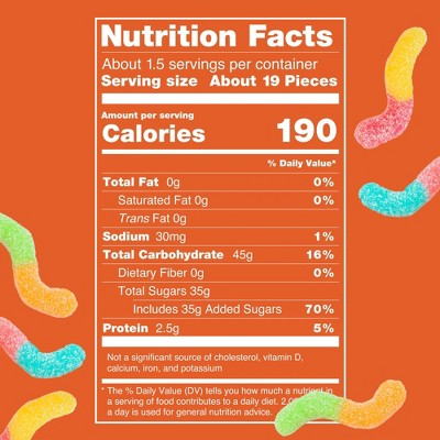 Crazy Candy Freeze Dried Halloween Candy - Sour Crispy Crawlers - 1.5oz