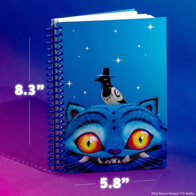KPop Demon Hunters 6"x8" Hard Cover Spiral Notebook Cat