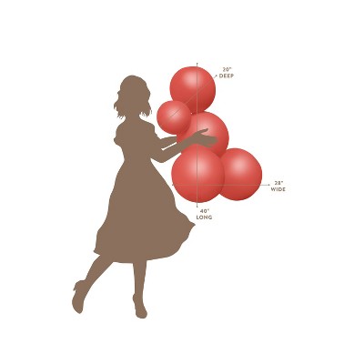 MINNIDIP Balloon Garland 5-cluster in Coral Matte
