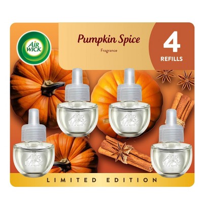 Air Wick Plug-in Scented Oil Air Freshener Refills - Pumpkin Spice - 4pk