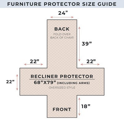 Reversible Quilted Sofa Furniture Protector - Great Bay Home(Recliner, White / Stone Gray)
