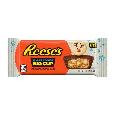 Reese's Christmas Milk Chocolate Peanut Butter Sugar Cookie Candy King Size - 2.6oz