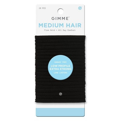 Gimme Beauty Low Profile Hair Band - Black - 20pk