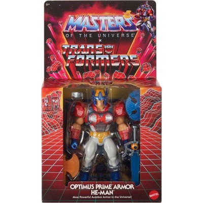 Masters of the Universe Origins x Transformers Optimus Prime Armor He-Man Action Figure, MOTU Toy