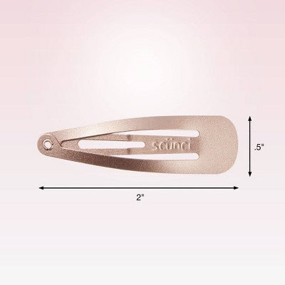 scunci Metal Snap Clips - Blonde - All Hair - 12pcs