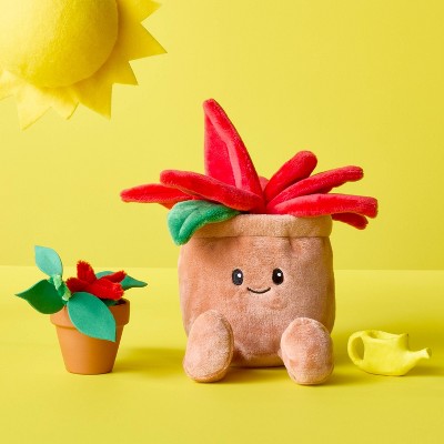 7'' Pointsettia Flower Pot Plush - Gigglescape