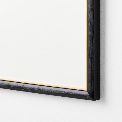20" x 20" Matted to 5" x 7" Gallery Wall Frame Black/Brass - Threshold designed with Studio McGee: Wood, Sawtooth Hanger (LOCAL PICKUP ONLY)