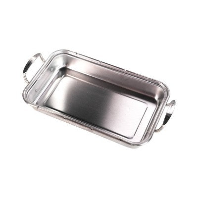 Char-Broil Deep Dish and Cutting Board Stainless Steel Heat-Resistant Grill Topper Black/Silver