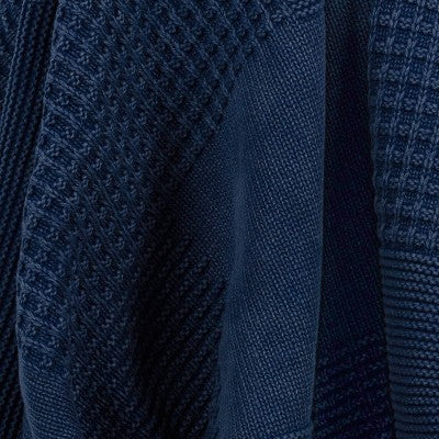 50"X 60" Washed Knitted Throw Blanket Blue - Threshold