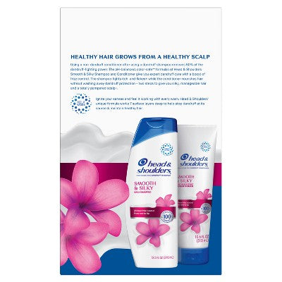 Head & Shoulders Smooth & Silky Paraben Free Smooth & Silky Shampoo and Conditioner Dual Pack - 23.1 fl oz/2ct