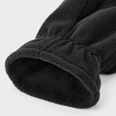 Boys' Fleece Fliptop Gloves - Cat & Jack Black 8-16