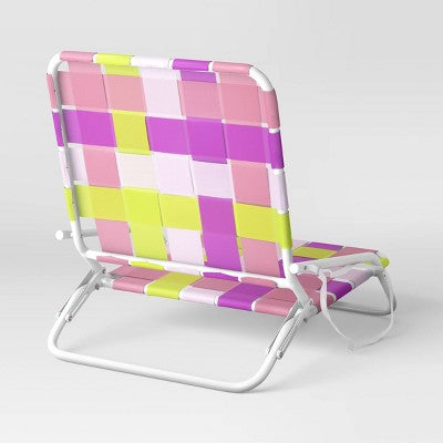 Webstrap Outdoor Portable Beach Sand Chair Pink - Sun Squad (LOCAL PICKUP ONLY)