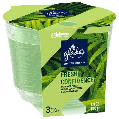 Glade 3 Wick Candle - Fresh Confidence - 6.8oz