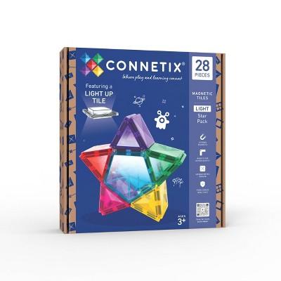 CONNETIX Magnetic Tiles Light Star Pack 28pc
