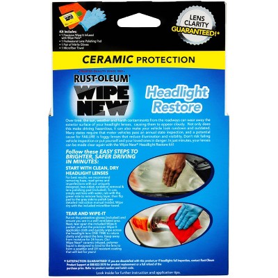 As Seen on TV Wipe New Headlight Restore Automotive Glass Cleaner: Protects & Prevents Oxidation, Discoloration, Fading