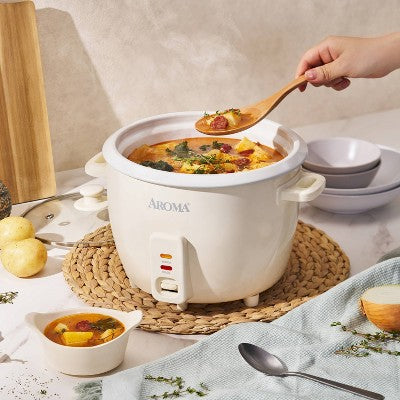 Aroma 16 Cup Rice Cooker with Pop Up Steam Tray