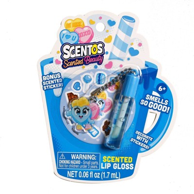 Scentos Lip Gloss with Charm Blue