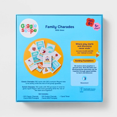 Family Charades Game - Gigglescape: Card & Board Games, Creative Social Skills, 3+ Players