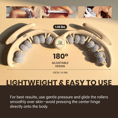 M3 Anti-Cellulite Massage Roller for Contoured Thighs & Smoother Skin, Gentle Grip-Friendly Design for Buttocks, Cellulite Removing Massager