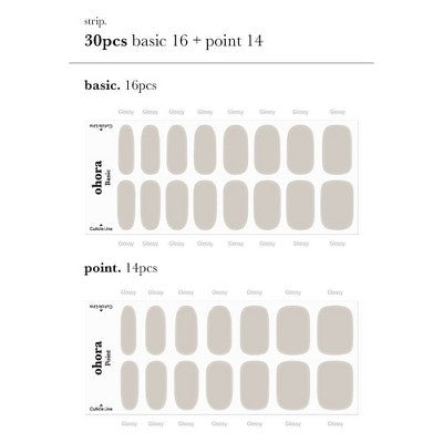 Ohora Gel Nail Basic Line - Cream Paper - 30ct