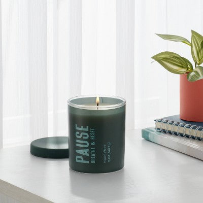 Pause Hinoki Wood Jar Candle 12oz - Room Essentials