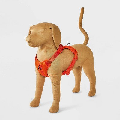 Reflective Comfort Clip-In Clasp Dog Harness - M - Bright Orange - Boots & Barkley