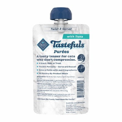 Blue Buffalo Tastefuls Adult Cat Treat Tuna Puree Spouted Pouch - 3oz