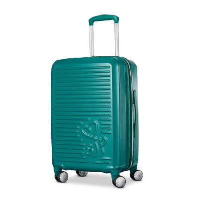 Sarah Jessica Parker Signature Hardside Expandable Carry On Spinner Suitcase with 2 Packing Cubes and Shoe Bag - Emerald (LOCAL PICKUP ONLY)