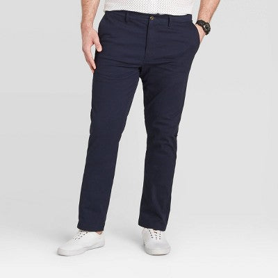 Men's Big & Tall Slim Fit Chino Pants Blue 40x36