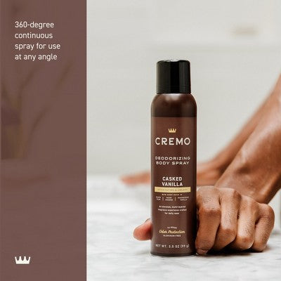 Cremo Deodorizing Body Spray - Casked Vanilla - 3.5 fl oz