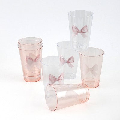Cook With Color 8pk Disposable Cups Pink Bows