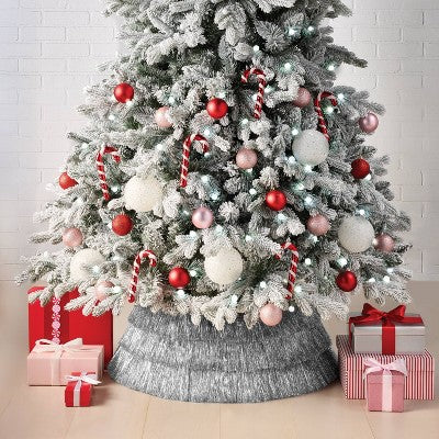 Christmas Roll Up Tinsel Collar Silver - Wondershop