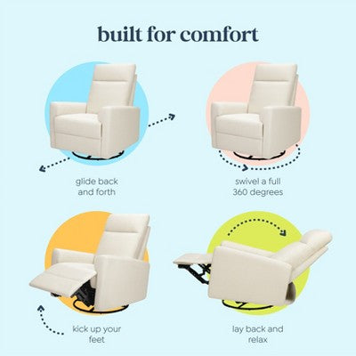 DaVinci Erin Press-Back Recliner and Swivel Glider - Vanilla (LOCAL PICKUP ONLY)