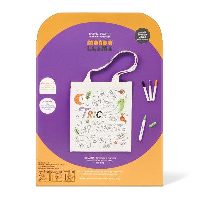 Halloween Craft Trick or Treat Bag Coloring Kit - Mondo Llama