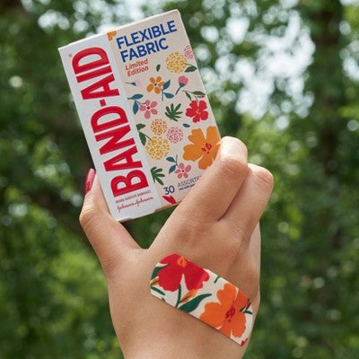 Band-Aid Brand Flexible Fabric Bandages - Wildflower - Assorted Sizes - 30 ct