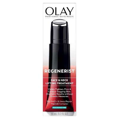 Olay Regenerist Lifting & Sculpting Face, Neck, Decollete Treatment, Triple Collagen Peptide with NAD+ - Fragrance-Free - 1.7 fl oz