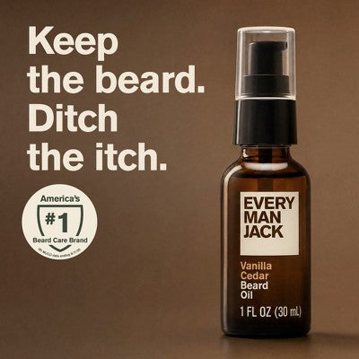 Every Man Jack Beard Oil - Vanilla + Cedar - 1 fl oz