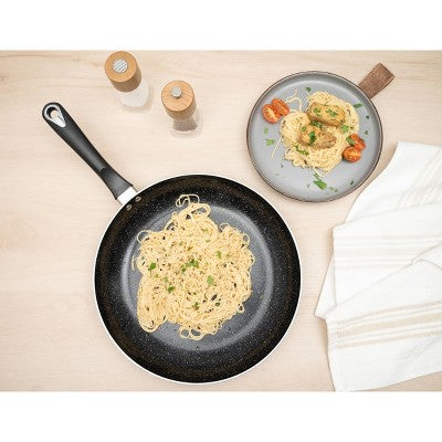 IMUSA 12" Ceramic Bistro Saute Pan Black: Aluminum Cookware, Hand Wash, Electric & Gas Compatible