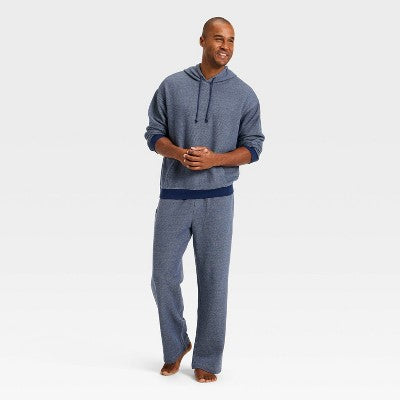 Men's Textured Knit Lounge Hoodie - Goodfellow & Co Blue S