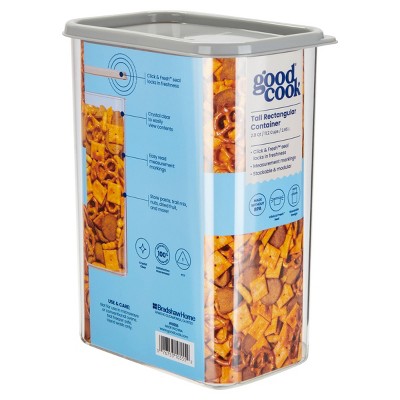 GoodCook 2.8qt 2pc Tall Rectangle + Lid Food Storage Containers Gray